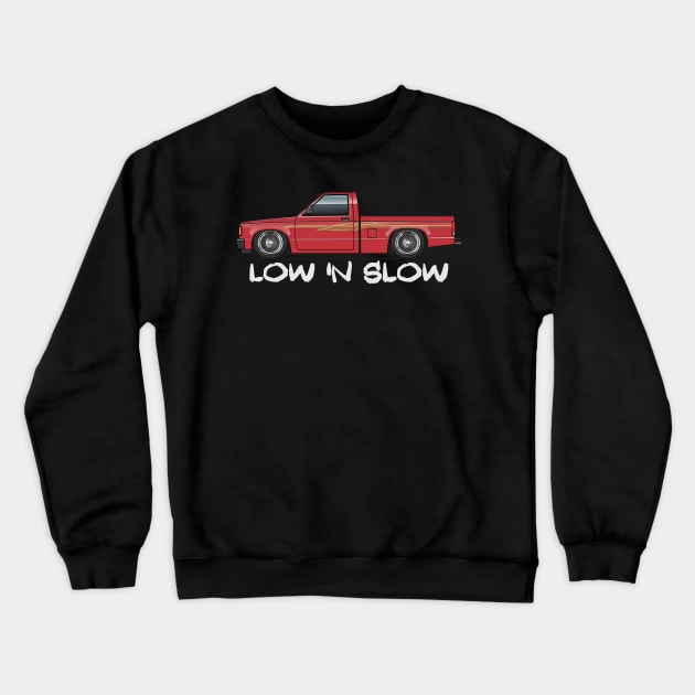 Low 'N Slow Red Crewneck Sweatshirt by JRCustoms44